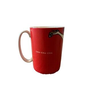 Kate Spade New York Lenox Mug Thing We Love Red Cha Cha Cha Legs EUC